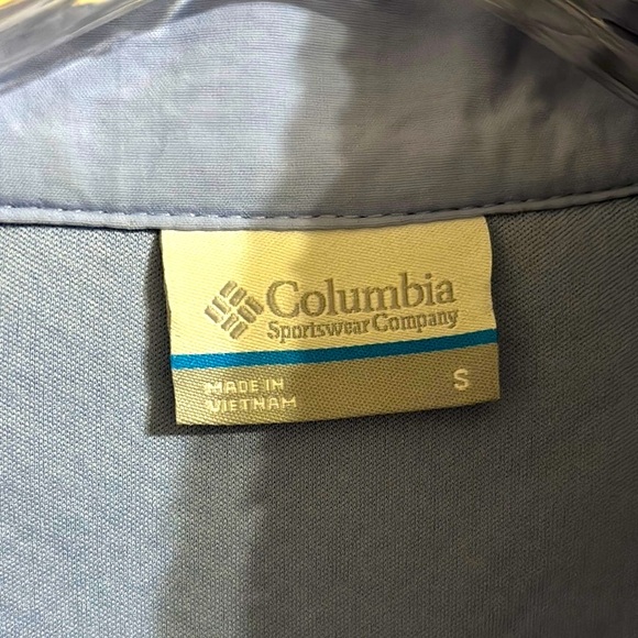 Columbia Blue Sherpa Fleece Full Zip Logo Pocket Chunky Fabric‎ Women's Small - Picture 2 of 5